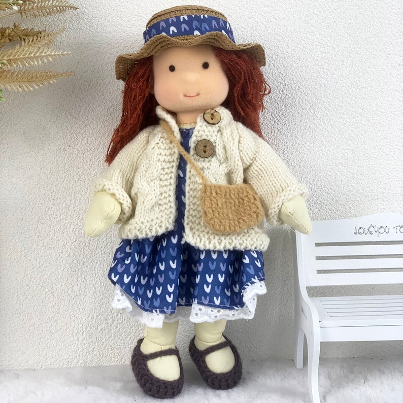Soft Rag Doll 12 inch, Textile Girl Doll with Gift Box, Personalised Doll, Clothes Doll, Custom Play Doll for Children, Birthday Gift image 4