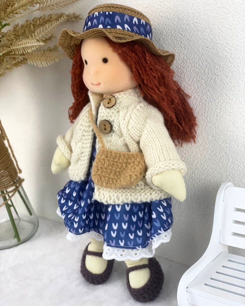 Soft Rag Doll 12 inch, Textile Girl Doll with Gift Box, Personalised Doll, Clothes Doll, Custom Play Doll for Children, Birthday Gift image 5