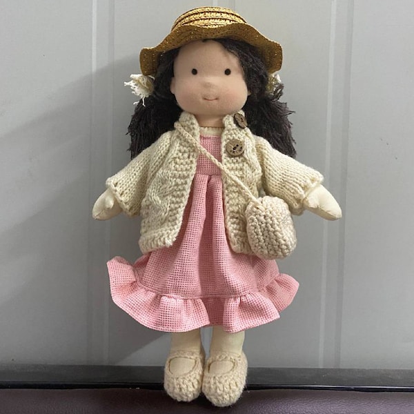 12 Zoll Rag Baby Doll, weiche personalisierte Puppe, Textilpuppe mit Kleidung Zubehör, benutzerdefinierte Spielpuppe für Kinder Geschenk