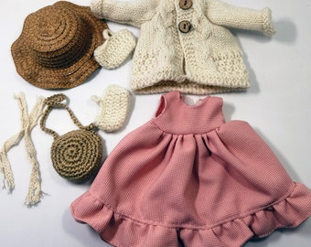 Conjunto de ropa para muñeca Waldorf de 12 pulgadas/muñeca de trapo/muñeca textil – Patrón de ropa de muñeca (listo para enviar)