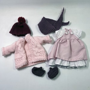 Clothes Outfit Set for 12 inch Waldorf Doll / Rag Doll / Textile Doll Doll Accessories Ready to Wear 05006