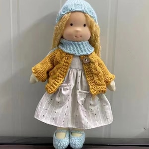 12 inch Soft Rag Doll with Gift Box, Stuffed Pattern Doll, Personalized Clothes Doll, Custom Play Doll, Textile Doll with Accessory