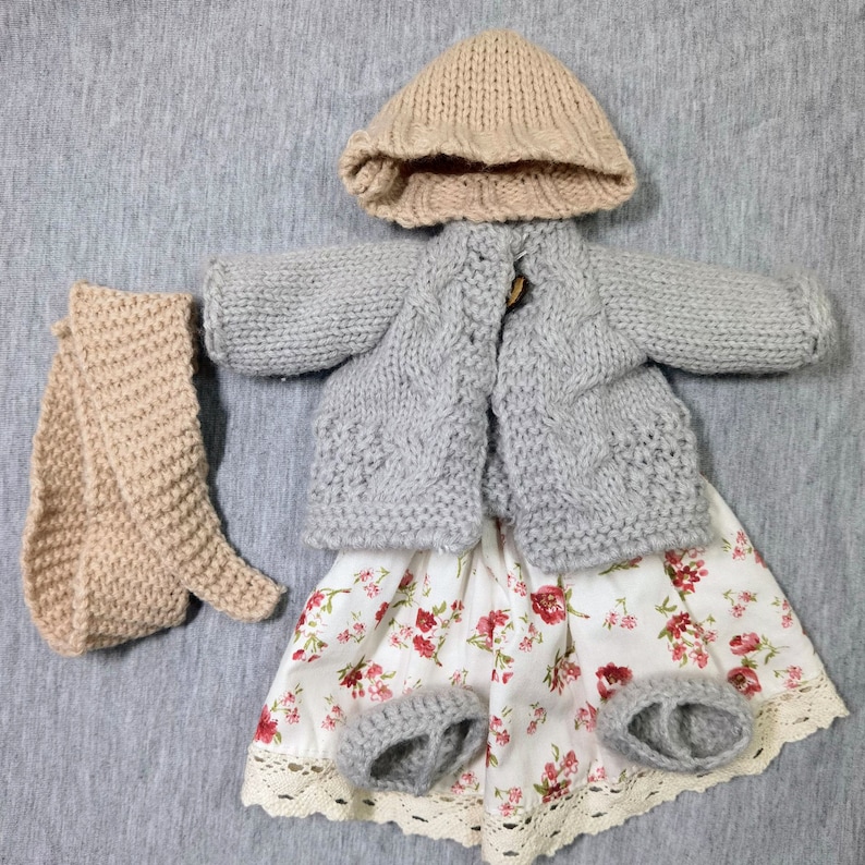 Set of Clothes for 12 inch Waldorf Doll/Rag Doll/Textile Doll Doll Clothes Pattern Ready to ship 08004