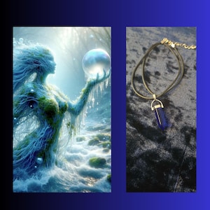water elemental spirit, companion spirit, living entity spirit vessel necklace