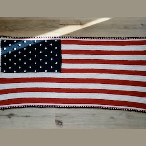 American Flag Baby Blanket Crochet Pattern, Military Baby Blanket Crochet Pattern, USA Baby Blanket Crochet Pattern
