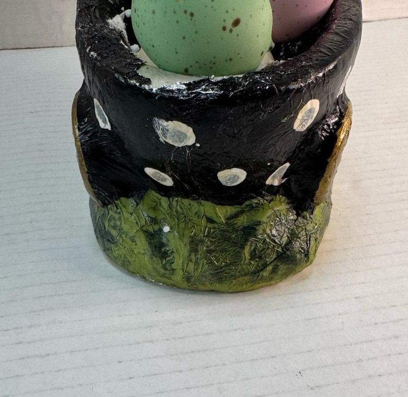 MacKenzie-Childs Style Handmade Hand-painted Courtly Check Easter Rabbit Bunny zdjęcie 6