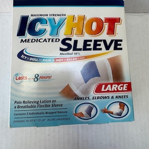 Vintage Icy Hot 2006 Maximum Strength Medicated Knee, Ankle, Elbow Sleeve Large 3 Count image 1