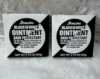 2 Pack Genuine Black and White Ointment Skin Protectant 2 1/4 Oz New Lot of 2