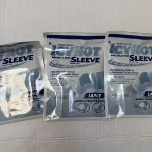 Vintage Icy Hot 2006 Maximum Strength Medicated Knee, Ankle, Elbow Sleeve Large 3 Count image 4