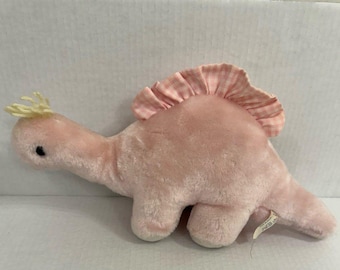 Vintage Pink Eden Plush Dinosaur Musical Wind-up Stuffed Animal