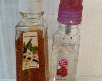 Vintage Bath & Body Works Hand Gel Spray Warm Vanilla Sugar Sun Raspberry ripe