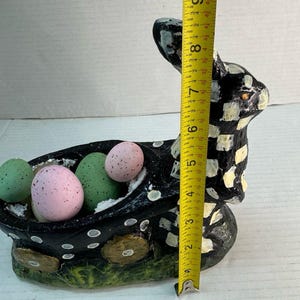 MacKenzie-Childs Style Handmade Hand-painted Courtly Check Easter Rabbit Bunny zdjęcie 4