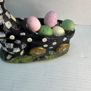MacKenzie-Childs Style Handmade Hand-painted Courtly Check Easter Rabbit Bunny zdjęcie 2