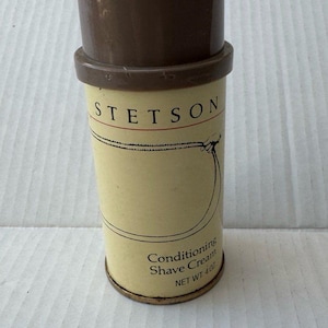 RARE vintage FULL 1980s STETSON high-end Conditioning Shave Cream 4oz image 1