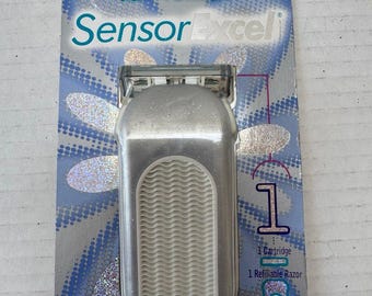 Gillette Women Sensor Excel Vintage Razor 1999 Glitter Icy Cool Silver Edition