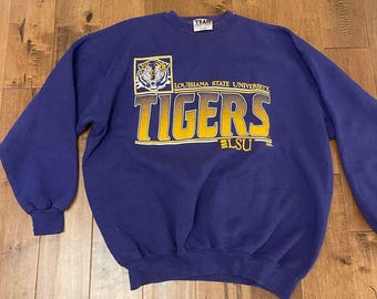 Vintage LSU Tigers Louisiana State University Sweatshirt Sweater Size XXL 2X