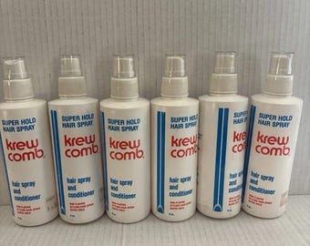 Vintage VTG Master Krew Comb Super Hold Hair Styling hair spray conditioner 8 oz Lot of 6