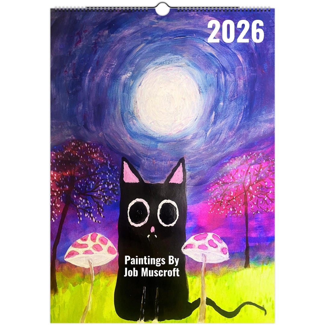 2026 Cute Cat Wall Calendar, A3 Planner, Including 13 Art Prints, Ideal