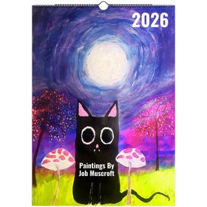2026 かわいい猫壁掛けカレンダー、A3 プランナー、13 枚のアートプリント付き、猫ママ、猫パパ、猫女性への理想的なギフト