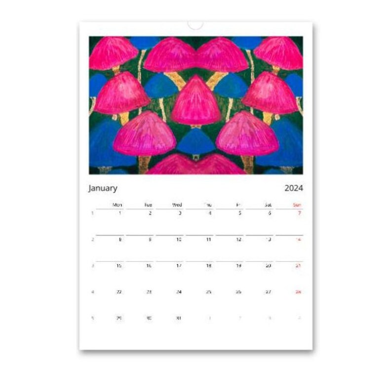 MUSHROOM & MOON 2024 CALENDAR / Planner, Personalized Gift Options