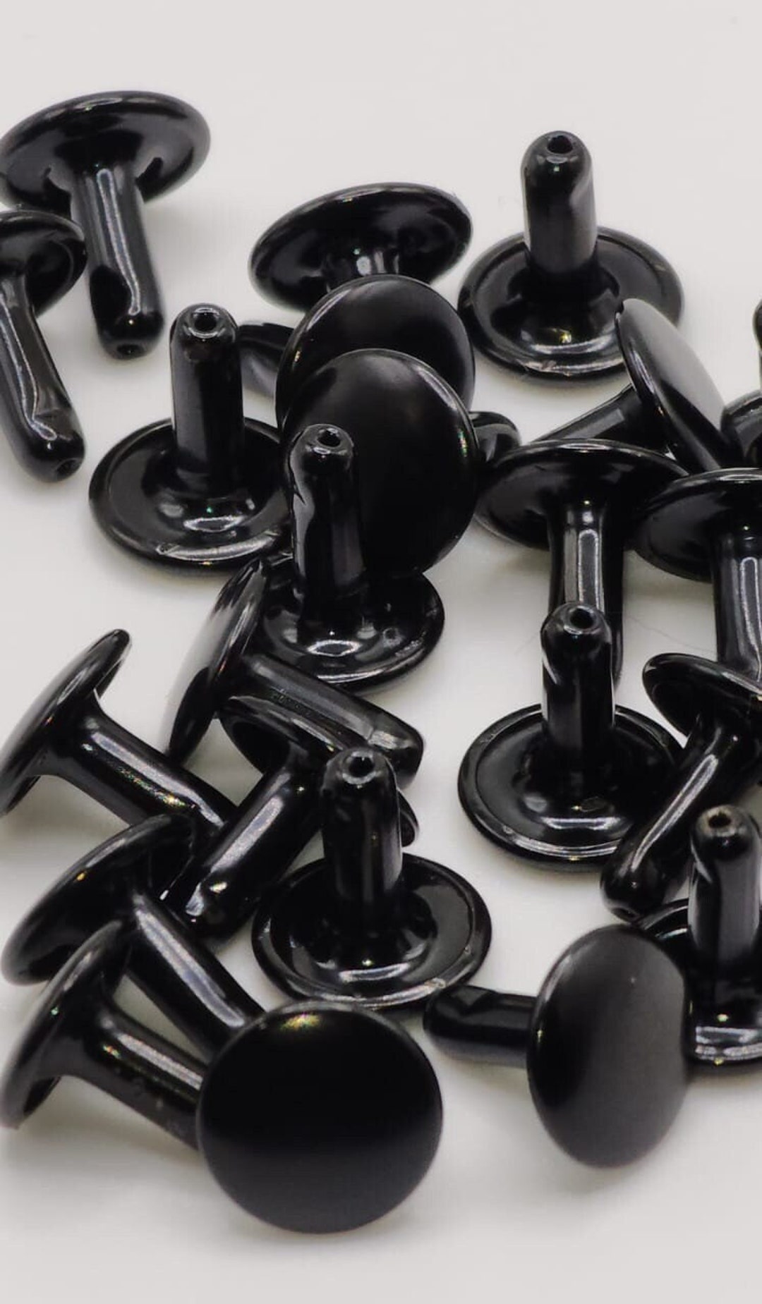 100 Pure Black Matte 9x8mm (3/8x5/16