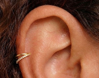 18G/16G  Titanium Double Clicker Hoop •  Hinged Segment Nose Ring •  Septum Clicker Ring • Cartilage Hoop • Helix Earring Hoop