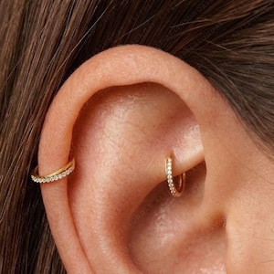 18G/16G titanium gedraaide klikring • Neusring met scharnierend segment • Septumklikring • Kraakbeenring • Helixoorbelring