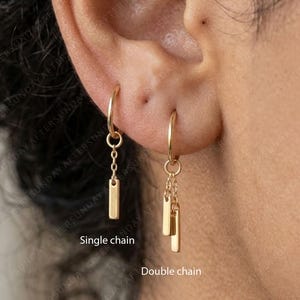 316L Surgical Steel Chain Charm •  Chain Pendant • Charm Piercing • Double Chain Pendant • Triple Chain Pendant •  Earring Drop Charm