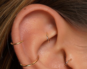 20G/18G 316L Surgical Steel Nose Ring  • High Polished Seamless Bendable Nose Hoop • seamless Segment Nose Ring •  Septum Ring • Daith Hoop