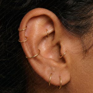 20G/18G 316L Surgical Steel Nose Ring  • High Polished Seamless Bendable Nose Hoop • seamless Segment Nose Ring •  Septum Ring • Daith Hoop