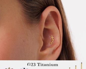 20G/18G/16G Tiny Climber Push Pin Labret • Threadless Flat Back Earring • Tragus Stud • Flat Back Stud • Helix Stud • Cartilage Stud ff