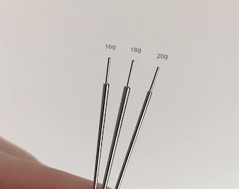Strumento per l'inserimento del perno in titanio 20G 18G 16G • Perno di inserimento senza filettatura • Orecchino conico con parte posteriore piatta • Perno trago • Perno con parte posteriore piatta • Perno elica
