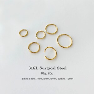 thumbnail image 2 of 20g 316L Surgical Steel Captive Bead Ring – 2mm Fixed Bead, Multiple Sizes (Body Jewelry) 2 of 5