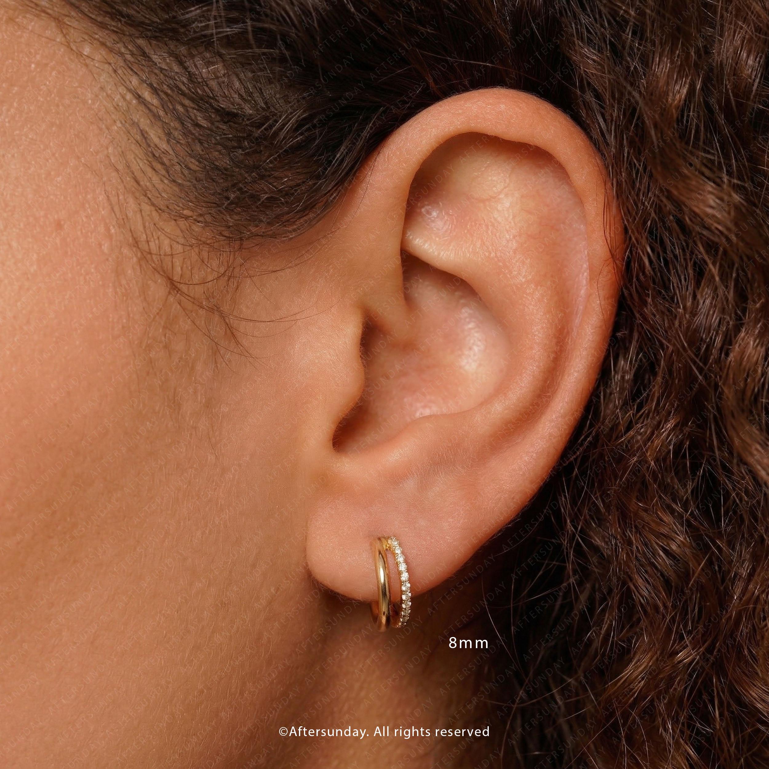 18G/16G Titanium Double Hinge Hoop • Hinged Segment Nose Ring