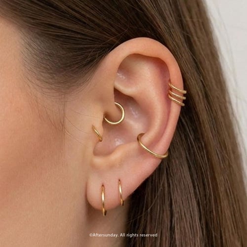20G/18G/16G Titanium Hinge Hoop • Hinged Segment Nose Ring • Septum Clicker Ring • Cartilage Hoop • Nose Ring • Helix Earring Hoop