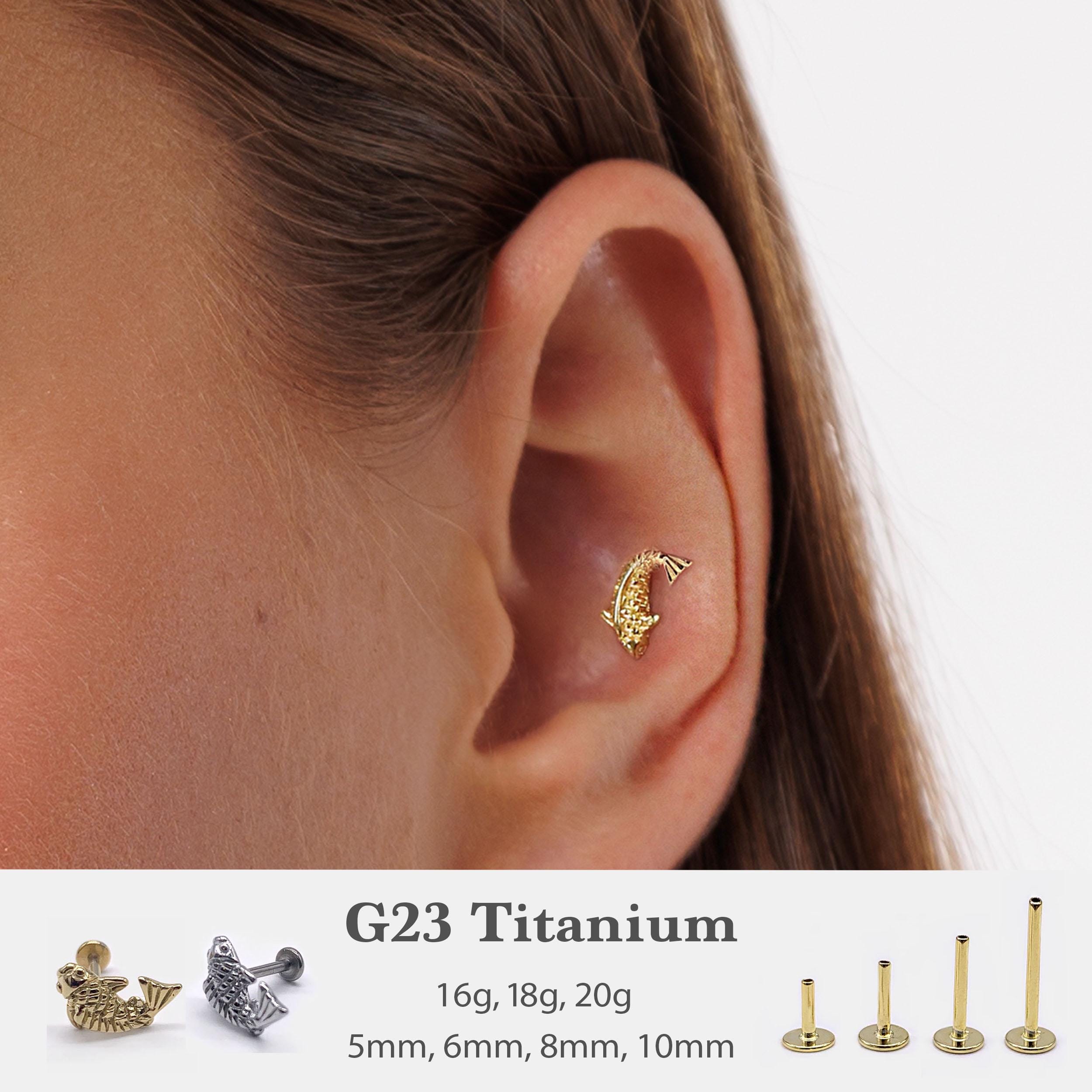 Earring Backs Replacements Titanium Flat Back Earrings 16g/18g