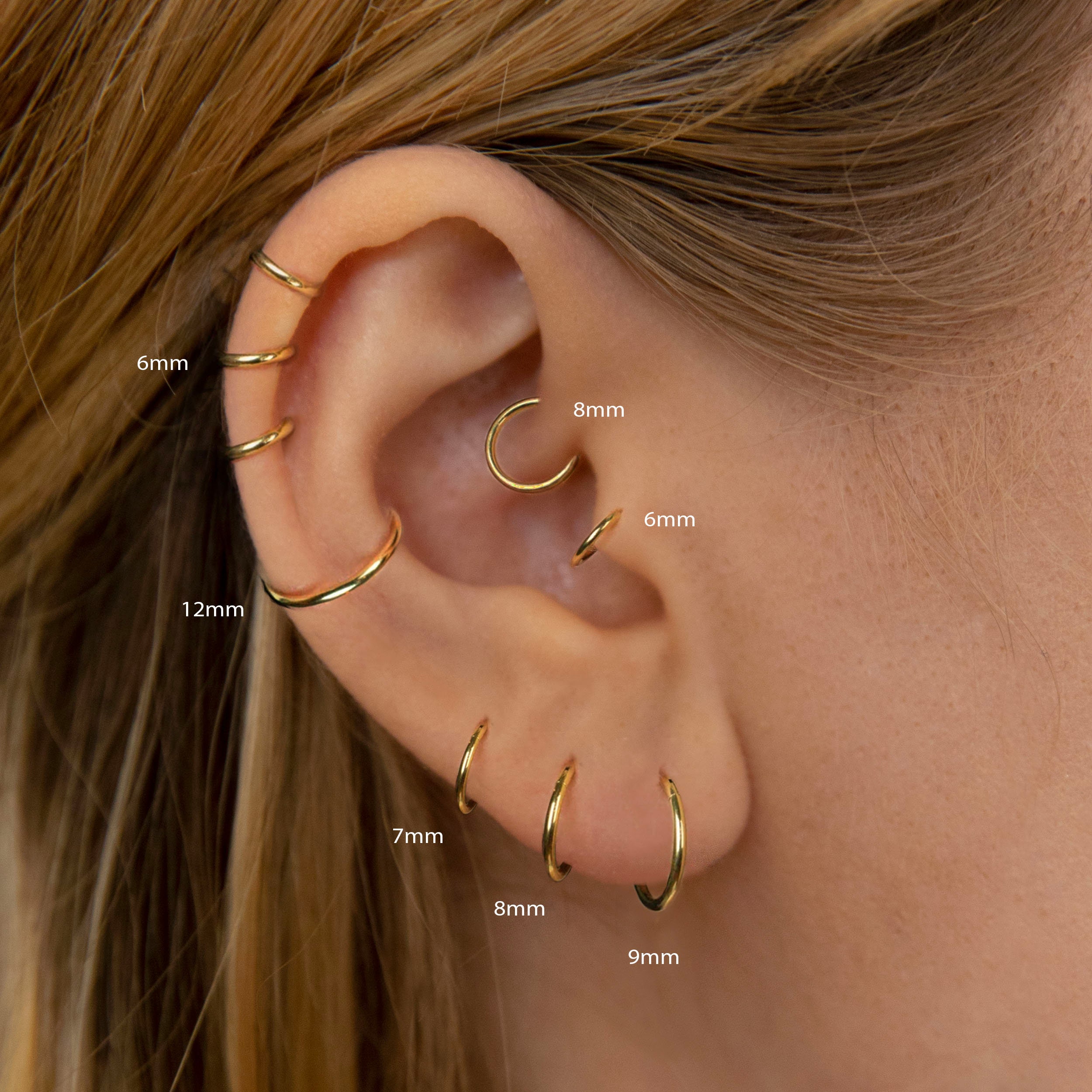 Cartilage Piercing Inspiration: High Helix, Helix, Daith, Tragus, Stacked  Lobe and Lobes | Earings piercings, Piercing stud earrings, Pretty ear  piercings