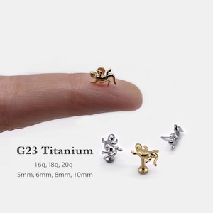 20G/18G/16G Lizard Push Pin Labret • Threadless Flat Back Earring • Tragus Stud • Flat Back Stud • Helix Stud • Cartilage Stud • Nose Stud
