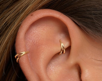 18G/16G Titanium Double Hinge Hoop •  Hinged Segment Nose Ring •  Septum Clicker Ring • Cartilage Hoop • Helix Earring Hoop
