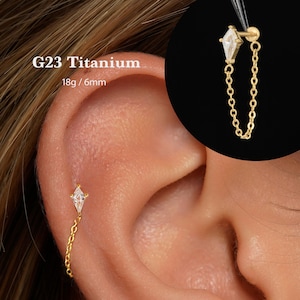 18 G Cz-ketting pushpin Labret • Draadloze oorbel met platte achterkant • Tragusknop • Platte achterkant • Helix-knop • Kraakbeen• Neus