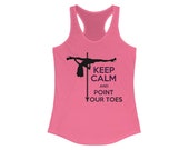 Keep Calm and Point Your Toes Pole Tank Top