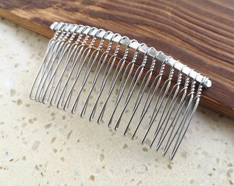 Comb For Veil,Metal Hair Comb,Wedding Bridal Comb,DIY Sewing Supplies,Silver,Gold,Black,Rose gold Metal Comb,20Teeth Comb