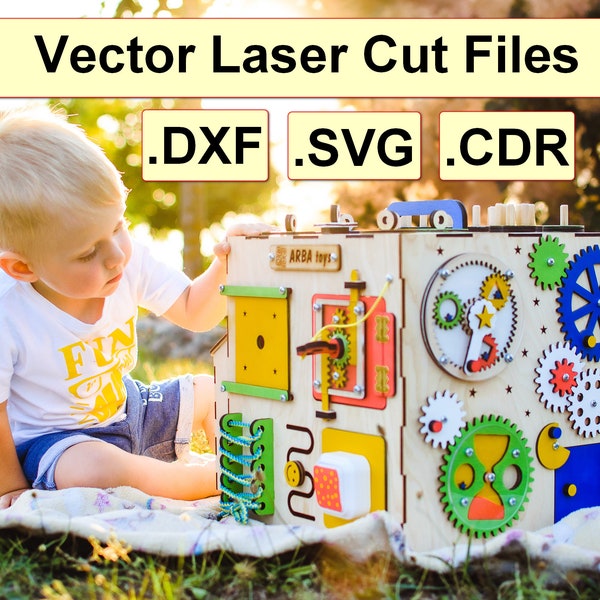 Vector laser cut files , Busy board , Busy cube