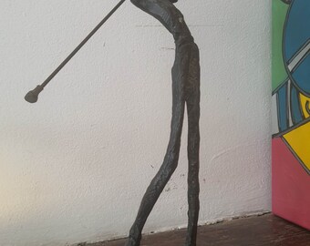 Bronze Golf Golfer Sculpture Statue