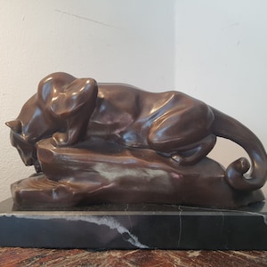 Panther Bronze Statue
