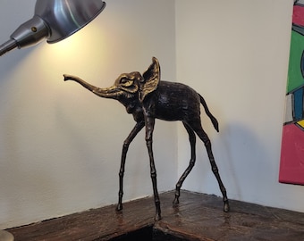 Large Bronze Statue "The Elephant" by Dali