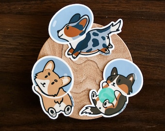 Pegatinas para perros Corgi Pegatinas para amantes de los perros Pembroke Corgi Pegatinas Cardigan Welsh Regalos para mamás de perros Regalos para papás de perros Pegatinas para botellas de agua