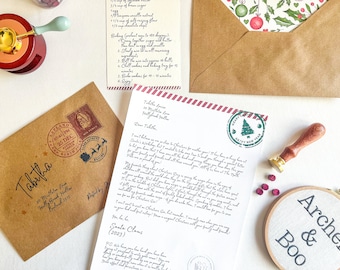 Letter from Santa | Christmas traditions for children | personalized with wax seal and festive embossing