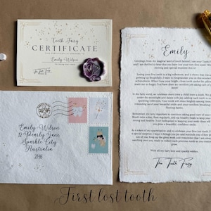Tooth Fairy letter - celebrating your little one losing their first tooth