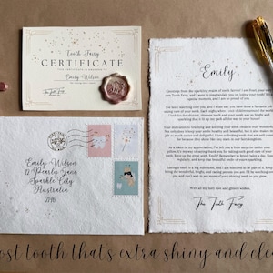 Tooth Fairy letter - for tooth loss with wonderful dental hygiene | encouraging and rewarding great teeth brushing